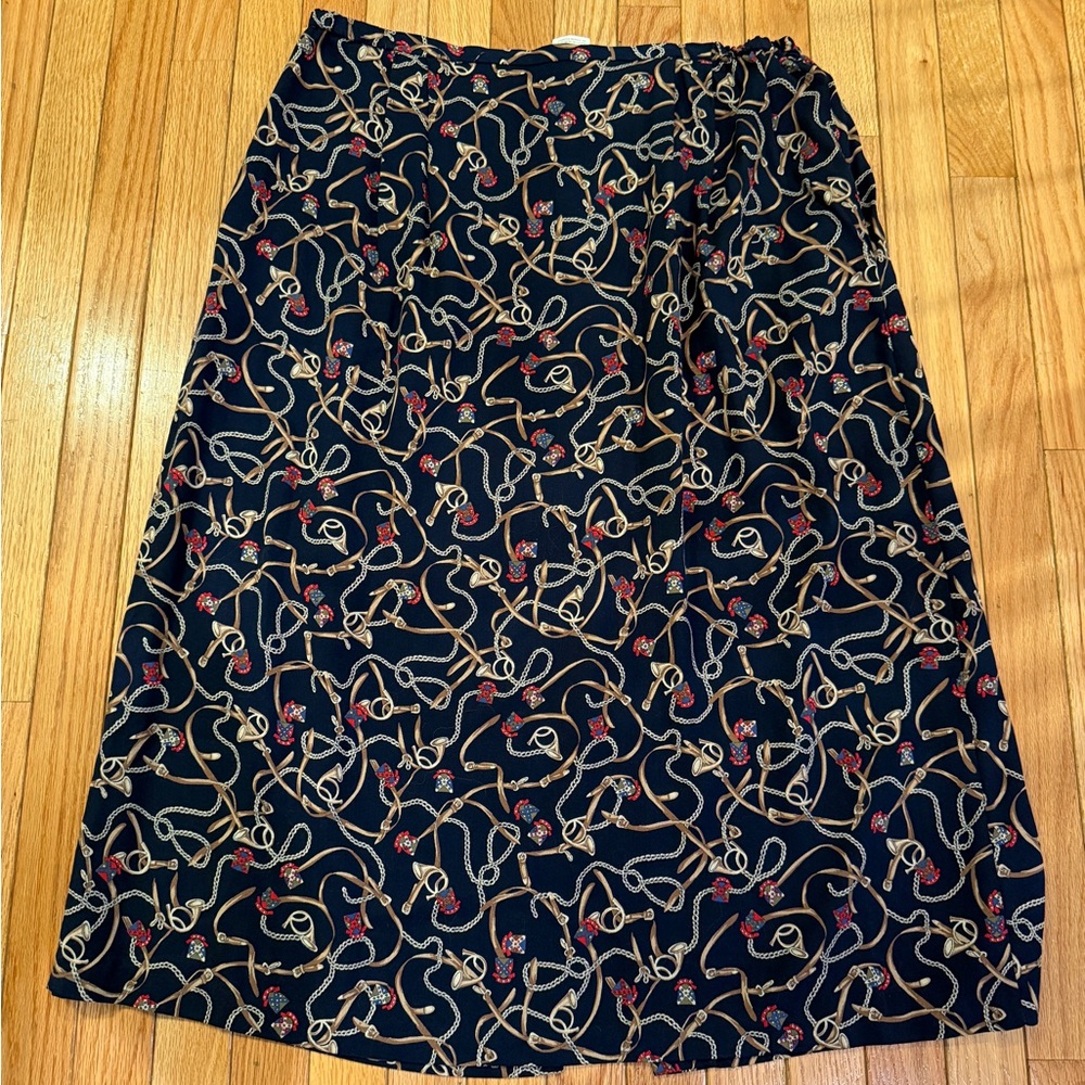 Southern Lady Black Skirt Gold, Red Chain Baroque Equestrian Derby regency